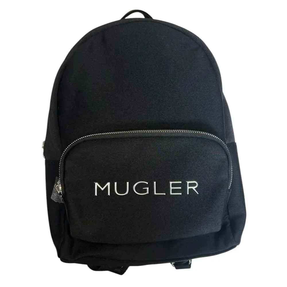 NWOT Mugler Parfums Black Neoprene Backpack